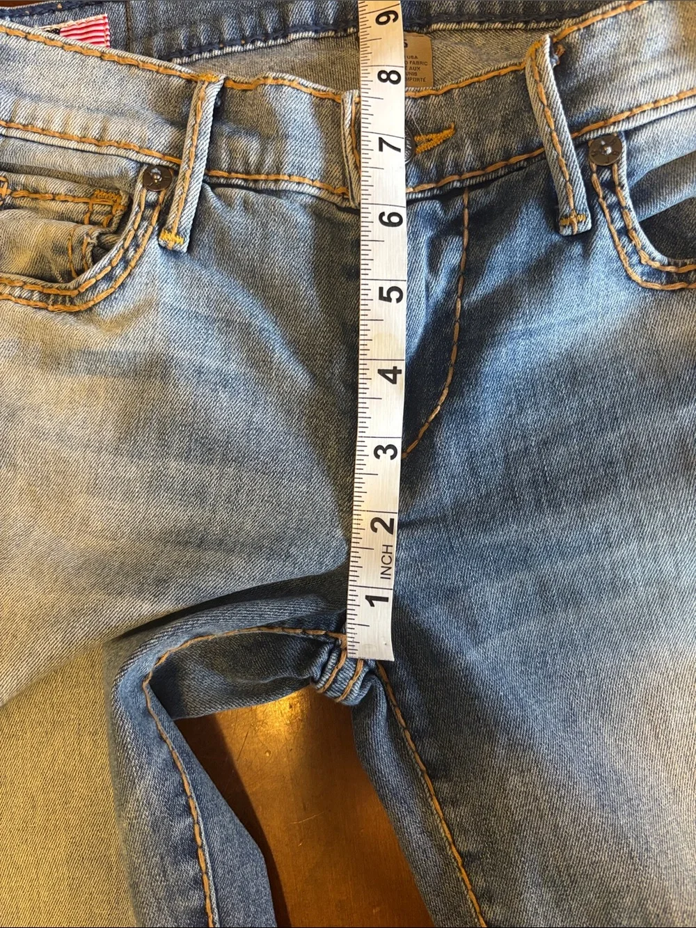TRUE RELIGION BECCA Twisted Seam Light Blue Boot Cut Size 25 Jeans (L-133) - Picture 11 of 14